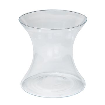 Vase à fleurs LIZ OCEAN en verre, transparent, 19cm, Ø17cm