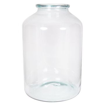 Grand vase à fleurs QUINN OCEAN, verre recyclé, transparent, 58cm, Ø34cm