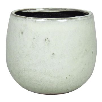 Pot de fleurs rond en céramique PEYO, vert pâle, 11,5cm, Ø14cm