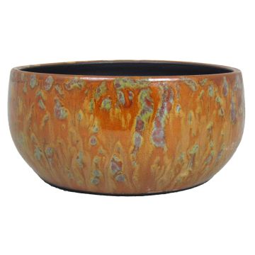 Coupe en céramique ELIEL, mouchetée, jaune-orange, 13cm, Ø28cm