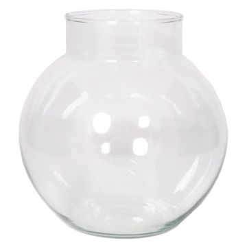 Vase en verre GASPAR, transparent, 20cm, Ø19cm