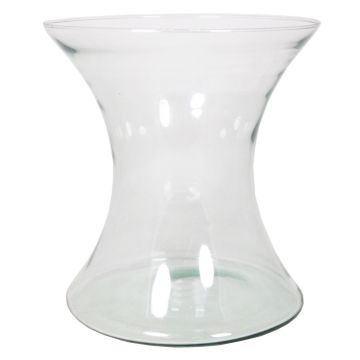 Vase à fleurs LIZ OCEAN en verre, transparent, 25cm, Ø23cm