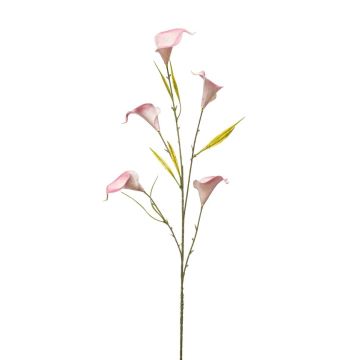 Branche artificielle de calla KASUMI, rose-blanc, 85cm