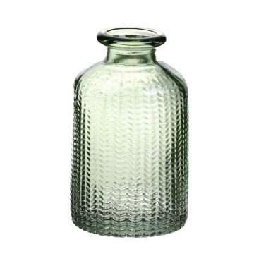 Bouteille / Vase en verre JOREEN, vert clair, 10cm, Ø3,5cm/Ø6,2cm