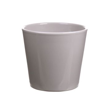 Pot à plantes GIENAH, céramique, gris clair, 12,5cm, Ø13,5cm