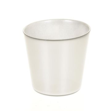 Cache-pot en verre ALENA, argent, 12,5cm, Ø13,3cm