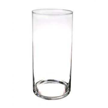 Bougeoir cylindre SANYA AIR en verre, transparent, 60cm, Ø19cm