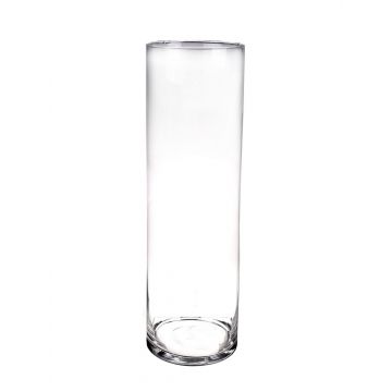 Vase cylindrique SANYA AIR en verre, transparent, 50cm, Ø15cm