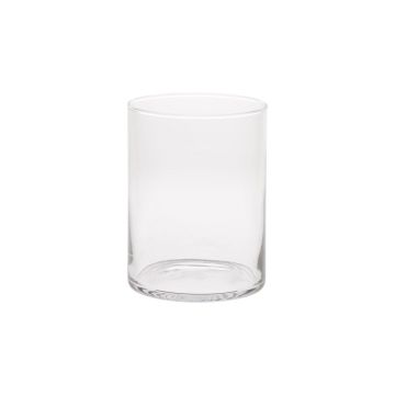 Bougeoir cylindre SANYA AIR en verre, transparent, 21,5cm, Ø13,5cm