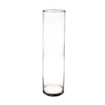Vase cylindrique en verre SANYA AIR, transparent, 60cm, Ø15cm