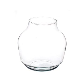 Vase en verre KAYLOU AIR, verre éco, transparent, 19cm, Ø10,5cm/Ø18,7cm
