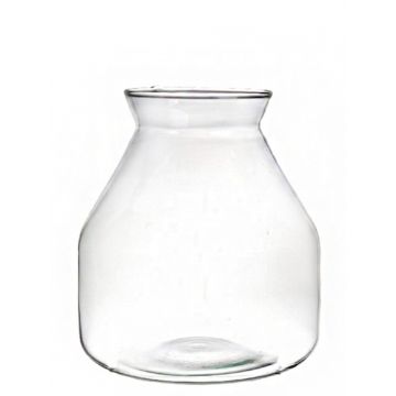 Bouteille / Vase en verre JONITA, verre éco, transparent, 23cm, Ø12,5cm/Ø21cm