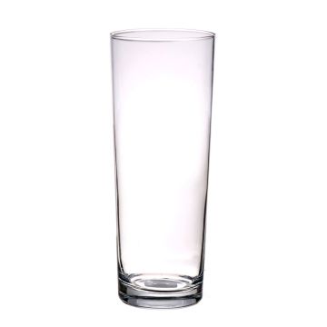 Vase conique AMNA AIR en verre, transparent, 24cm, Ø9,4cm