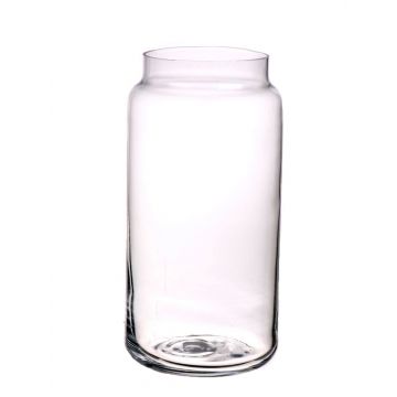 Vase en verre BERNARDINO, transparent, 20cm, Ø8cm/Ø10cm