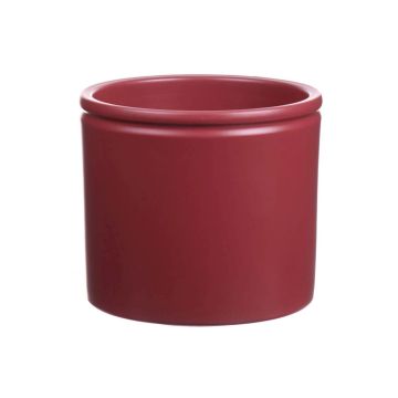 Pot en céramique ALCHIBA, rouge mat, 12,5cm, Ø14cm