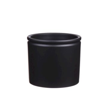Pot en céramique ALCHIBA, anthracite mat, 12,5cm, Ø14cm