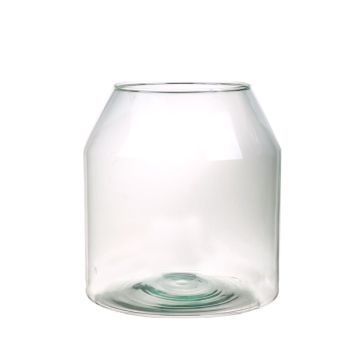 Photophore en verre GUNNAR, verre éco, transparent, 14cm, Ø14cm