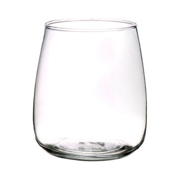 Vase / Bougeoir en verre HYDRI, transparent, 22,7cm, Ø19cm