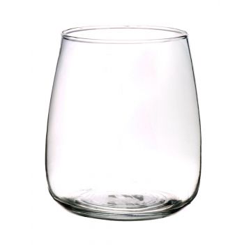 Vase / Bougeoir en verre HYDRI, transparent, 17cm, Ø14cm