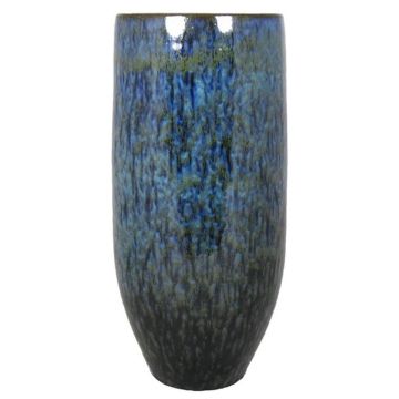 Vase ELIEL en céramique, moucheté, vert-bleu, 45cm, Ø20cm
