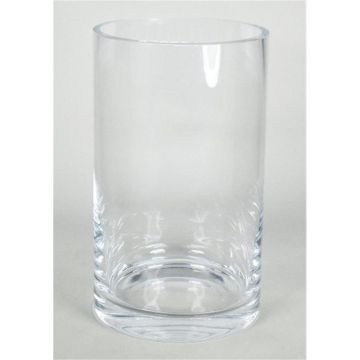 Vase cylindrique en verre SANSA OCEAN, transparent, 25cm, Ø14,5cm