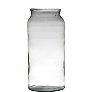 Vase en verre QUINN EARTH, recyclé, vert-transparent, 39cm, Ø19,1cm