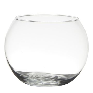 Vase boule TOBI EARTH en verre, transparent, 13cm, Ø16cm