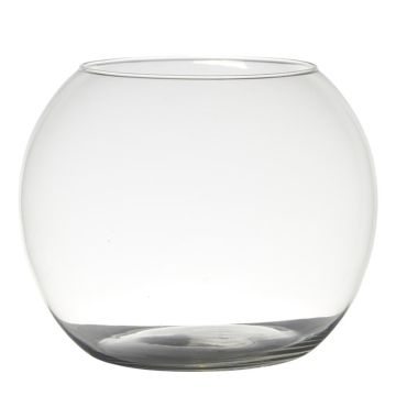 Vase boule TOBI EARTH en verre, transparent, 20cm, Ø25cm