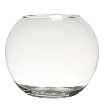 Vase boule TOBI EARTH en verre, transparent, 23cm, Ø30cm