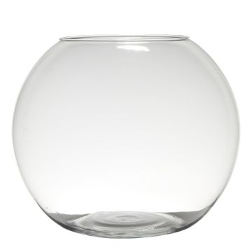 Vase boule TOBI EARTH en verre, transparent, 28cm, Ø34cm