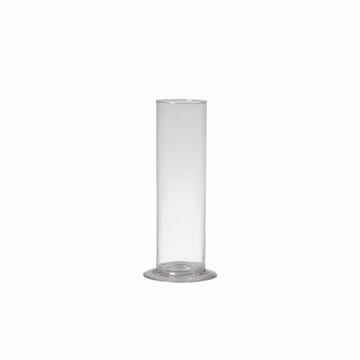 Vase soliflore ABIRAMY en verre, pied, transparent, 20cm, Ø6cm