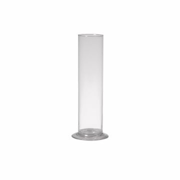 Vase soliflore ABIRAMY en verre, pied, transparent, 25cm, Ø6cm