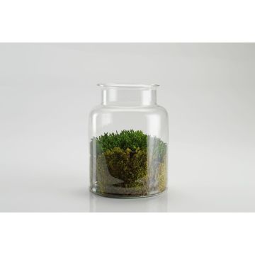 Vase à fleurs KARIN EARTH en verre, recyclé, transparent, 25cm, Ø19cm