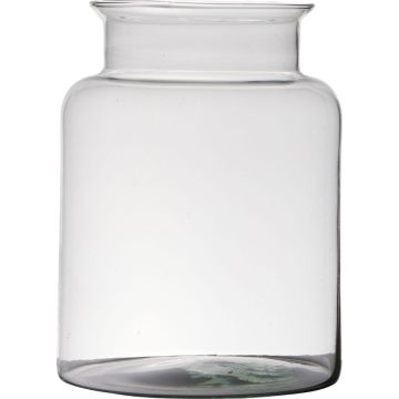 Vase à fleurs KARIN EARTH en verre, recyclé, transparent, 25cm, Ø19cm