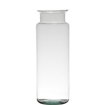 Vase à fleurs KARIN EARTH en verre, recyclé, transparent, 33cm, Ø12cm