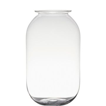 Vase bombé en verre NARUMOL, transparent, 30cm, Ø19cm
