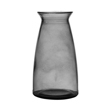 Vase à fleurs TIBBY en verre, gris-transparent, 23,5cm, Ø12,5cm
