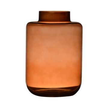 Vase en verre ARANYA, orange-brun, 23,5cm, Ø16cm
