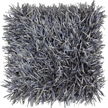 Coussin pour canapé DAKIRA, gris foncé, franges longues, 45x45cm
