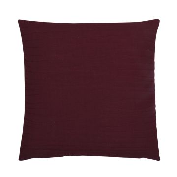 Coussin décoratif SILENA, rouge bordeaux, coutures décoratives, 45x45cm