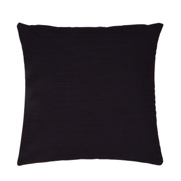 Coussin décoratif SILENA, noir, coutures décoratives, 45x45cm
