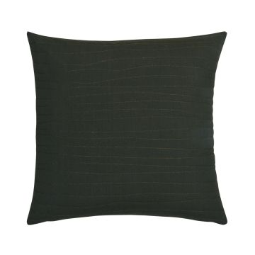 Coussin décoratif SILENA, vert kaki, coutures décoratives, 45x45cm