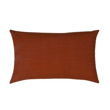 Coussin décoratif SILENA, orange foncé, coutures décoratives, 50x30cm