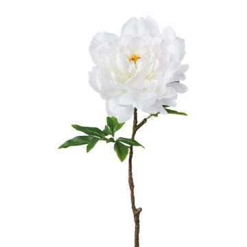 Fleur en plastique Pivoine GLOUT, blanc, 65cm