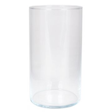 Vase à fleurs cylindrique SANNY en verre, transparent, 29,5cm, Ø15,8cm