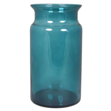 Vase à fleurs en verre HANNA OCEAN, turquoise-transparent, 29cm, Ø16cm