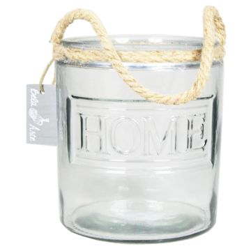 Photophore en verre DAPHNEY avec anse, transparent, 16,5cm, Ø14cm Photophore en verre DAPHNEY avec anse, transparent, 16,5cm, Ø14cm