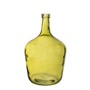 Vase ballon ILINCA, vert herbe-transparent, 24cm, Ø16cm, 2 L