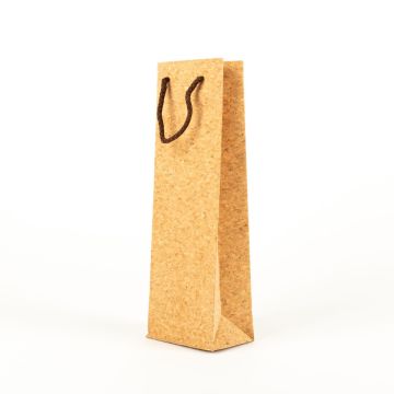 Sac cadeau en liège ALTHEA pour bouteilles, naturel, 12x9x38cm Sac cadeau en liège ALTHEA pour bouteilles, naturel, 12x9x38cm