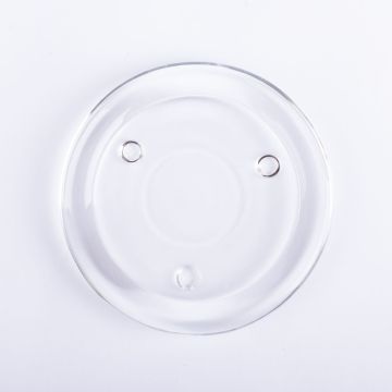 Support pour bougie rond VINCENTIA en verre, transparent, Ø11cm
